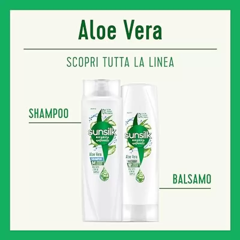 Sunsilk Sampon Natural Refill Aloe Vera pentru Toate Tipurile de Par 250 ml Bax 12 buc.